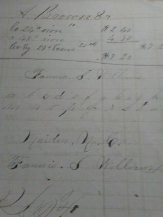 Partial Old 1861 Store Ledger,  Maiden,  Catawba County,  N.  C. 2