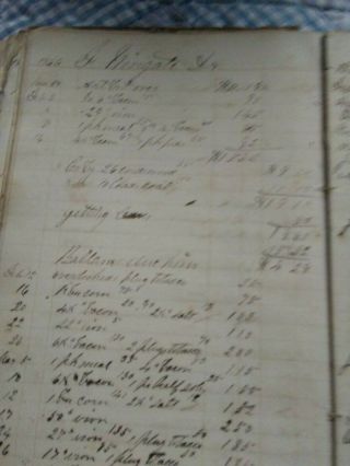 Partial Old 1861 Store Ledger,  Maiden,  Catawba County,  N.  C. 3