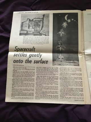 Chicago Sun - Times Apollo 11 Moon Landing special newspaper section July 13,  1969 5
