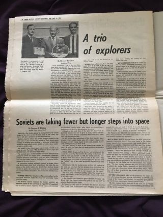 Chicago Sun - Times Apollo 11 Moon Landing special newspaper section July 13,  1969 8