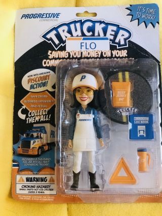 Progressive Insurance Commercial Trucker Truck Driver Flo Action Figure Doll