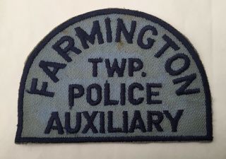 Farmington Township Auxiliary Police,  Michigan Old Cheesecloth Shoulder Patch
