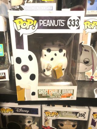 Funko Pop Peanuts The Great Pumpkin 333 Ghost Charlie Brown.  Some Box Damage