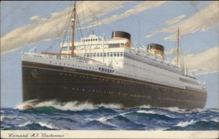 Cunard Line Steamship Mv Britannic Airmail Paquebot Ship Cover 1953 Pc