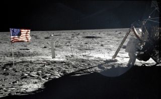 Astronaut Neil A.  Armstrong On The Moon Moonwalk Evas Apollo 11 16x24 Photograph