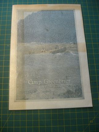Vintage W.  V.  U.  West Virginia University Camp Boys Greenbrier Alderson Brochure
