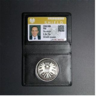 Agents Of Shield S.  H.  I.  E.  L.  D.  Metal Badge & Leather Id Holder Coulson Wallet Toy