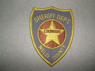 Sheriff Dept.  Weld County Colorado O/s