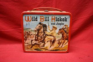 Vintage 1955 Wild Bill Hickok And Jingles Aladdin Metal Lunchbox No Thermos