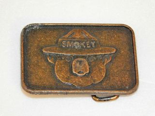Vintage Smokey The Bear Kids Belt Buckle Rare