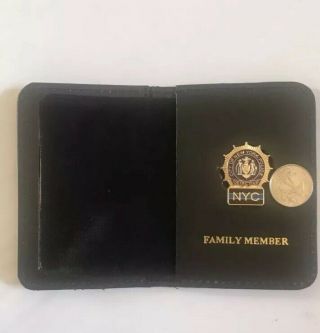 York City Detective Family Memberthin Blue Line Min Pin Wallet And Id Holder