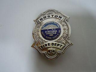 Boston Fire Dept.  Department Uniform/shirt Badge Fireman Firefighter