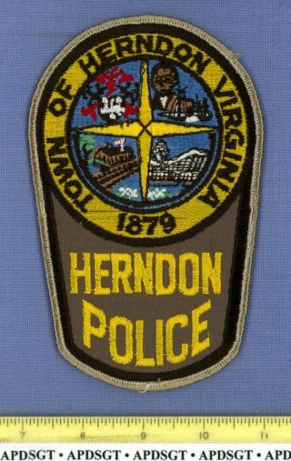Herndon (old Vintage 2) Virginia Police Patch Cheesecloth Train Station Depot