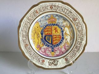 C1937 Paragon China King George Vi And Queen Elizabeth Coronation Plate 9 5/8 "