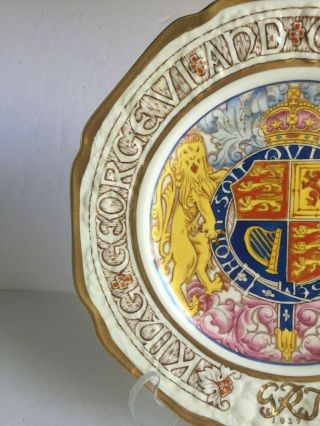 c1937 Paragon China KING GEORGE VI and Queen Elizabeth Coronation Plate 9 5/8 