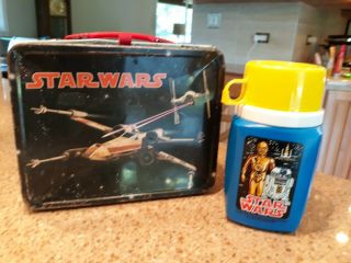 Vintage 1977 Star Wars Lunchbox And Thermos