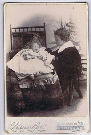 Cabinet Card Photograph Victorian Children By Lewis Of Lymington