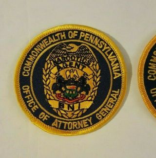 Pennsylvania State Attorney General Office Bni Bureau Of Narcotics Hat Patch Pa