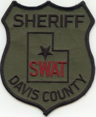Davis County Utah Ut Special Weapons And Tactics Swat Sheriff Police Patch