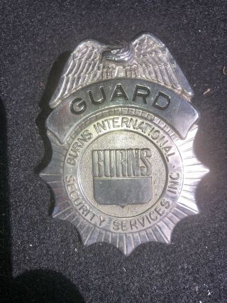 Obsolete Vintage Burns International Security Services Badge