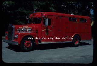 Snyder Ny 1960 Ward La France Rescue Fire Apparatus Slide Very Rare Image
