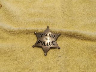 Obsolete Vintage Special Police Star Badge Ball Tipped