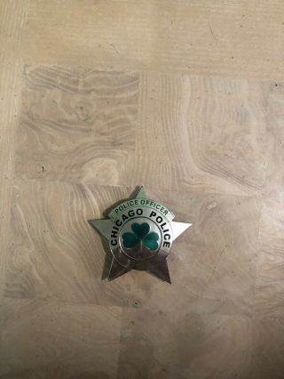 Chicago Police Collectible Irish green Shamrock Badge / Star 3