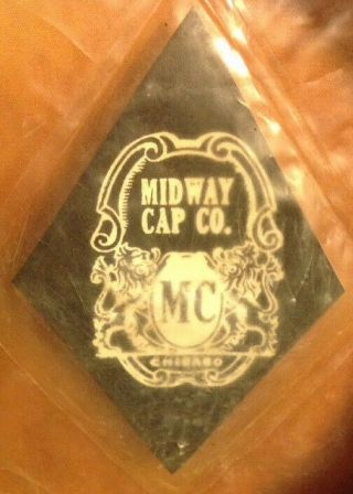 Vtg Cap Hat with Badge by Midway Cap Co.  Chicago Black - Security Officer 6
