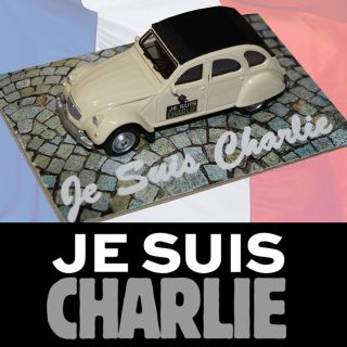 Je Suis Charlie Hebdo Citroen 2cv Spirit Of France Diecast Car 74mm Bnoc
