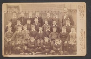 Cab1107 Victorian Cabinet Photo: School Class,  D & W Prophet,  Dundee