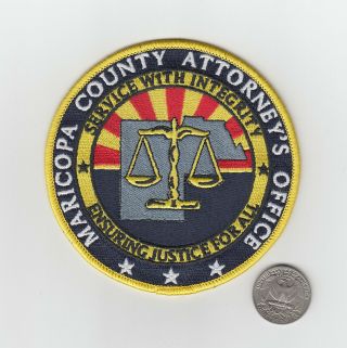 Obsolete Arizona Maricopa County Attorney Office Justice Sheriff Police Patch