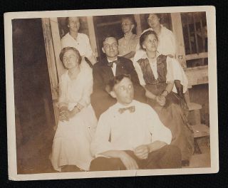 Old Antique Vintage Photograph People Wearing Really Cool Outfits Bowtie