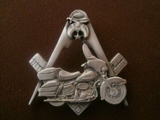 Shriners Motorcycle Freemasons Masonic Widows Sons Vest Badge
