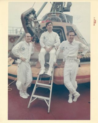 Set of 4 NASA Apollo 16 Crew Photos with Red Serial Number / A Kodak Paper 2