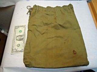 vintage Grant County,  North Dakota American Red Cross Green Army Green Cloth Bag 2