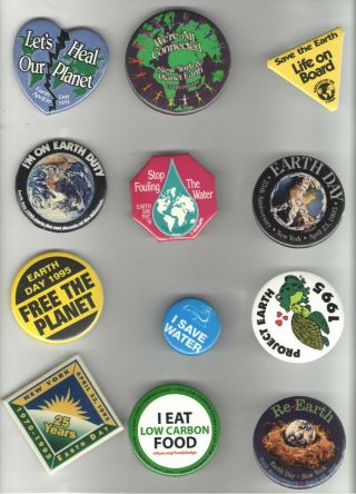 12 Old Progressive Cause Pins Earth Day Save The Environment Etc 2