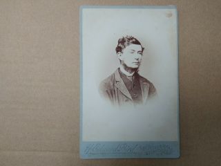 Cabinet Card Victorian Photograph Of A Gent By H Edward Bird Of Stamford