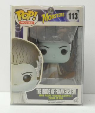 Funko Pop Universal Monsters Bride Of Frankenstein 113 W/display Case Vaulted
