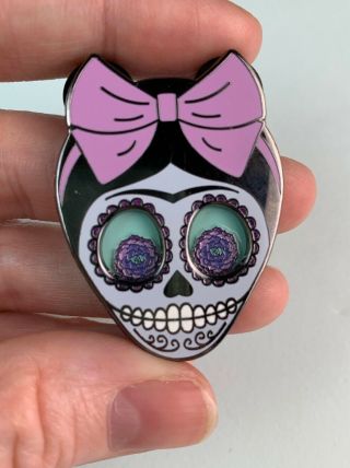 Day Of The Dead Moving Sugar Skull Collectible Enamel Pin By Flairy Dust Co