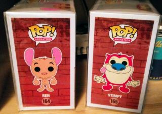 FUNKO POP REN AND STIMPY FIREHOUSE DOGS 2 TWO CHASES W/PROTECTORS VAULTED RETIRE 2