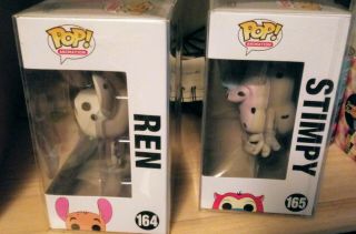 FUNKO POP REN AND STIMPY FIREHOUSE DOGS 2 TWO CHASES W/PROTECTORS VAULTED RETIRE 4