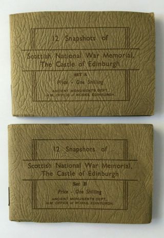 Ww1 1930s 2 X Albums (a&b) Of Snapshots Of Scottish National War Memorial