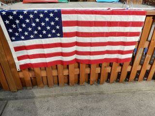 Vintage 100 Cotton Pioneer Valley Forge 50 Star American Flag 3 X 5 Feet