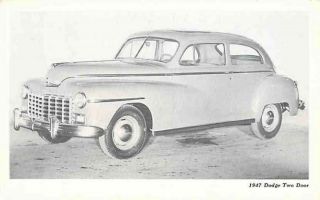 Advertising Postcard 1947 Dodge 2 - Door Sedan