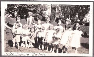 Vintage Photograph 1927 - 30 Kids Westlake Park Los Angeles California Old Photo