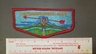 Boy Scout Oa 424 Netawatamass First Solid Flap 2299ii
