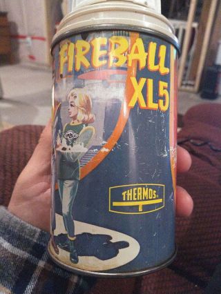 Fireball Xl5 8 Oz.  Thermos Only 1964,  Missing The Cup/lid
