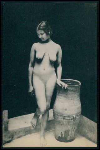 North Africa Ethnic Arab Nude Woman Old 1910 - 1920s Postcard De09