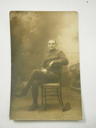 Mr.  Fred Zuffler Wwi Real Photo Postcard Rppc Circa 1916