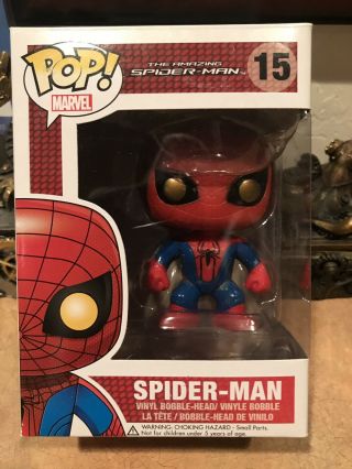 Funko Pop Marvel Spider - Man 15.  Gold Eyes.  From The Spider - Man